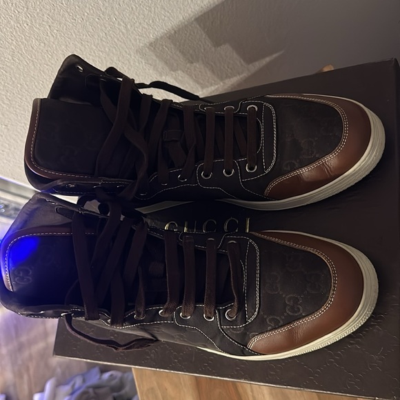 Gucci men’s high top sneakers size 10 - Picture 4 of 13